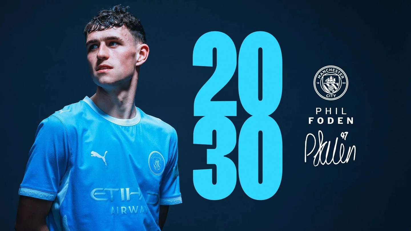 Phil Foden signs new Manchester City contract to 2030 with extra year option - The New York Times